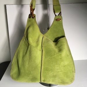 Lucky Brand slow ride hobo suede leather handbag